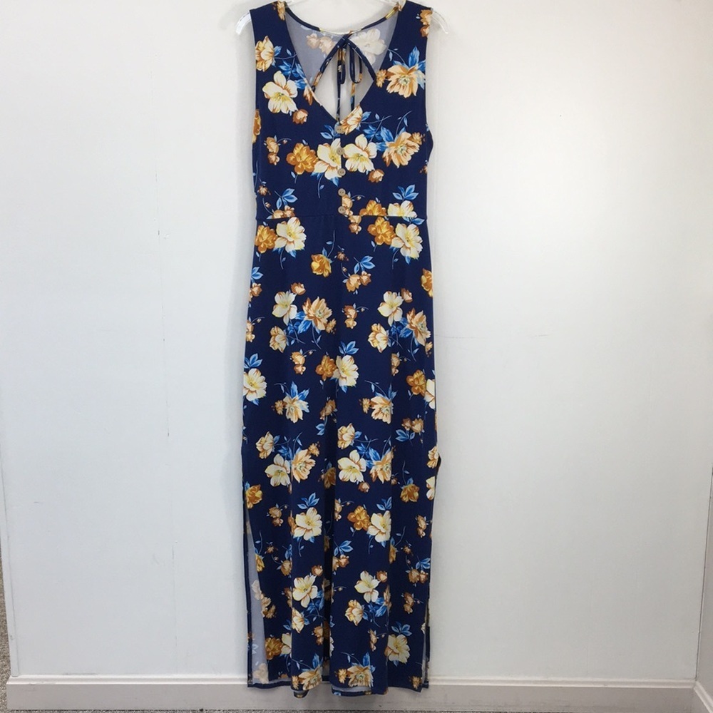 Fortune + Ivy Sleeveless Floral Long Fong Flowy Maxi Dress Size M EXCELLENT